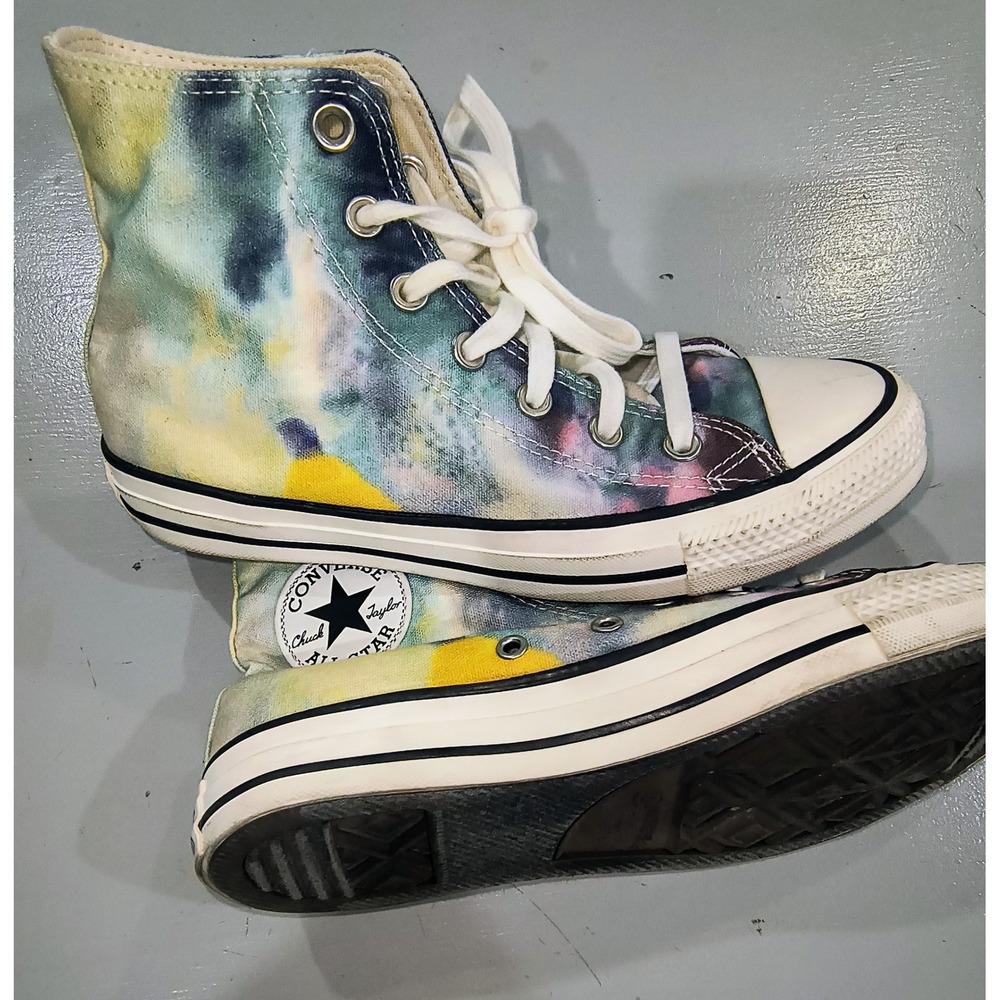 Converse Chuck Taylor All Star High Top Tie Dye Sneakers Unisex Mens 6 Womens 8 - Picture 3 of 10